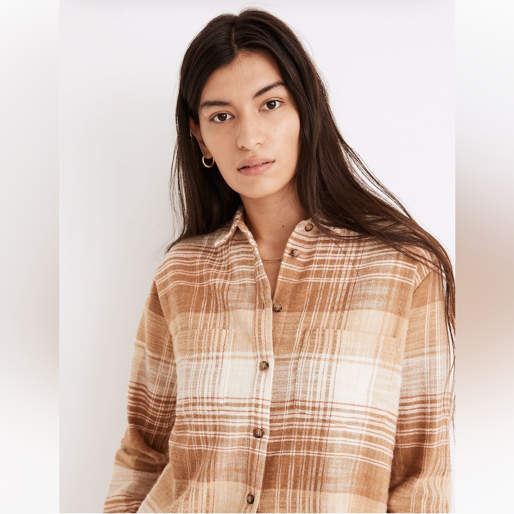 NWT Madewell Flannel Sunday Shirt in Redell Plaid